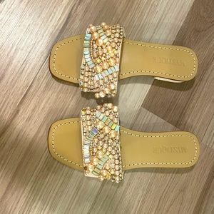 MYSTIQUE Bejeweled Sandals - Size 8
